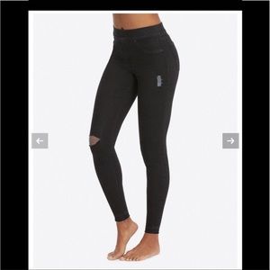 Spanx distressed skinny jeans